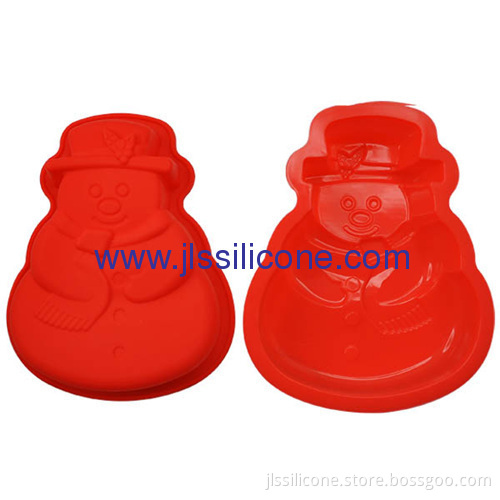 Single Snowman Shaped Bakeware Silicone Muffin Cake Baking Molds